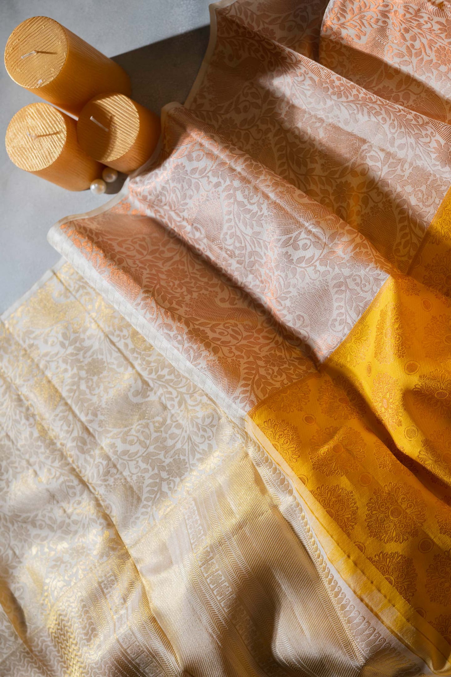 yellow silk sarees for wedding