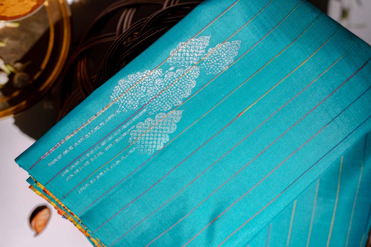 blue pattu saree