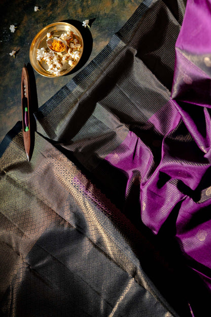 purple color saree